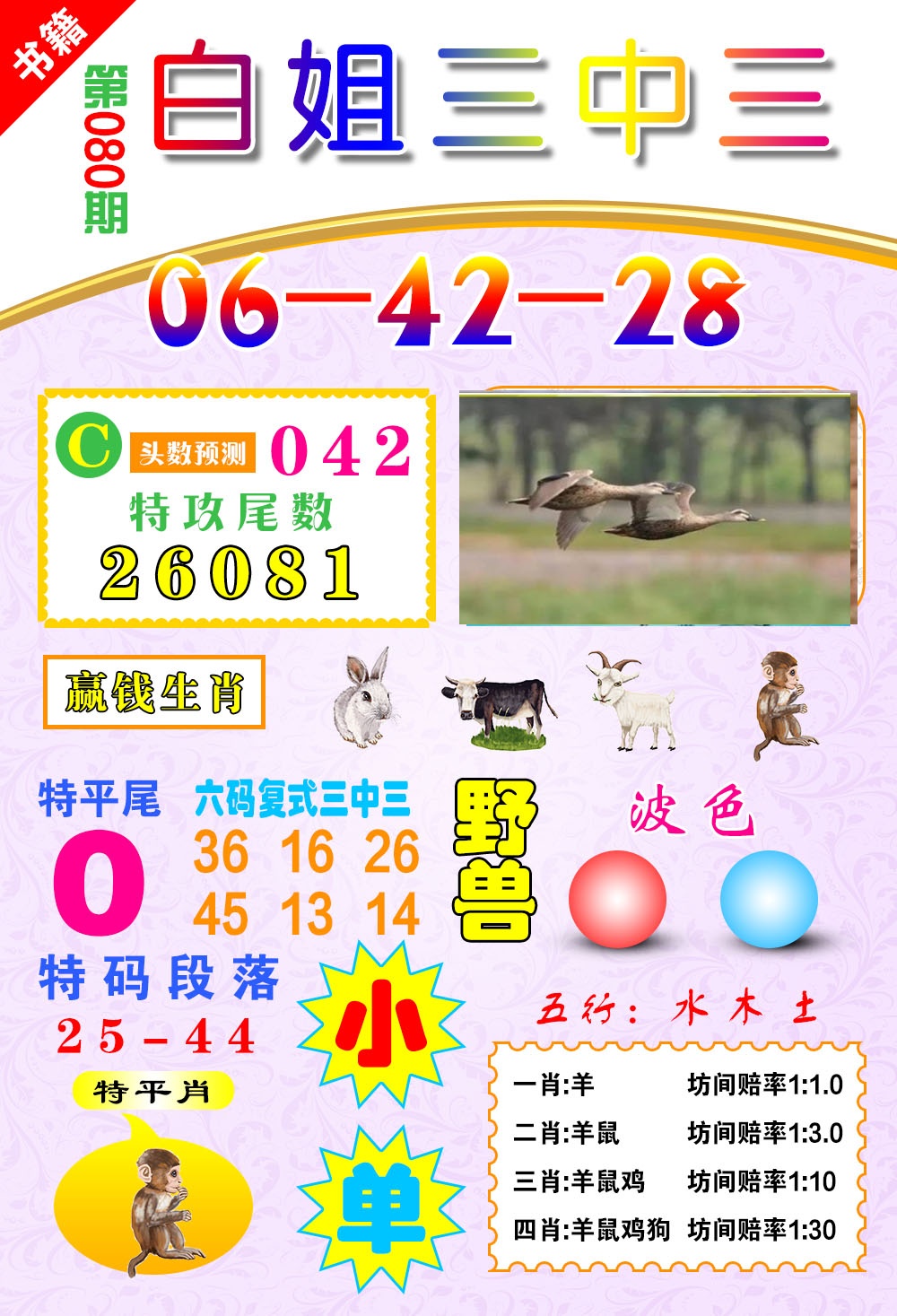 080期澳门白姐锦囊[图]